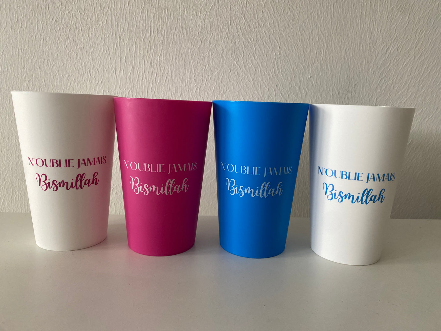 Gobelet réutilisable « N’oublie jamais bismillah »