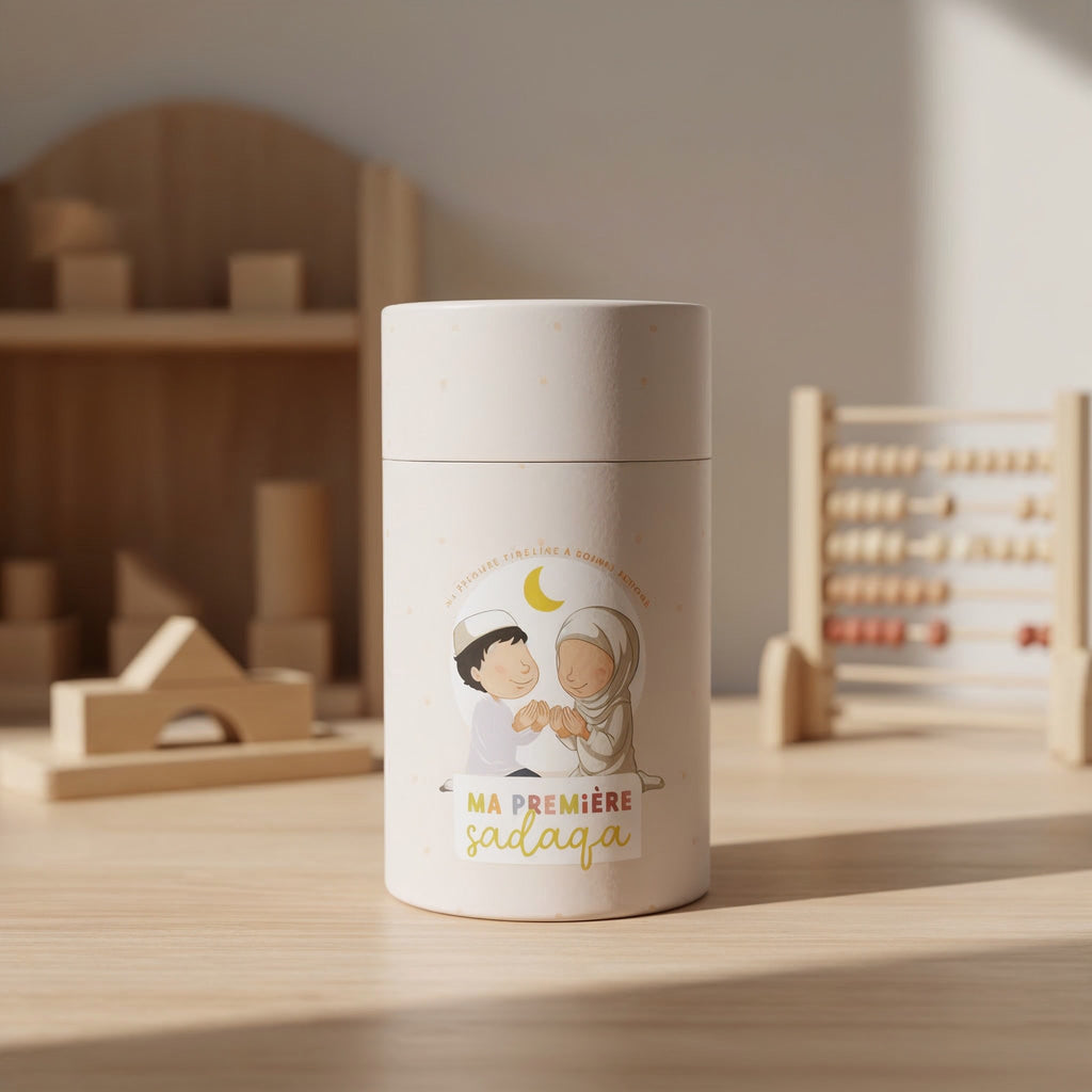 Coffret tirelire “ma première sadaqa” + diplôme + PDF coloriage OFFERT !