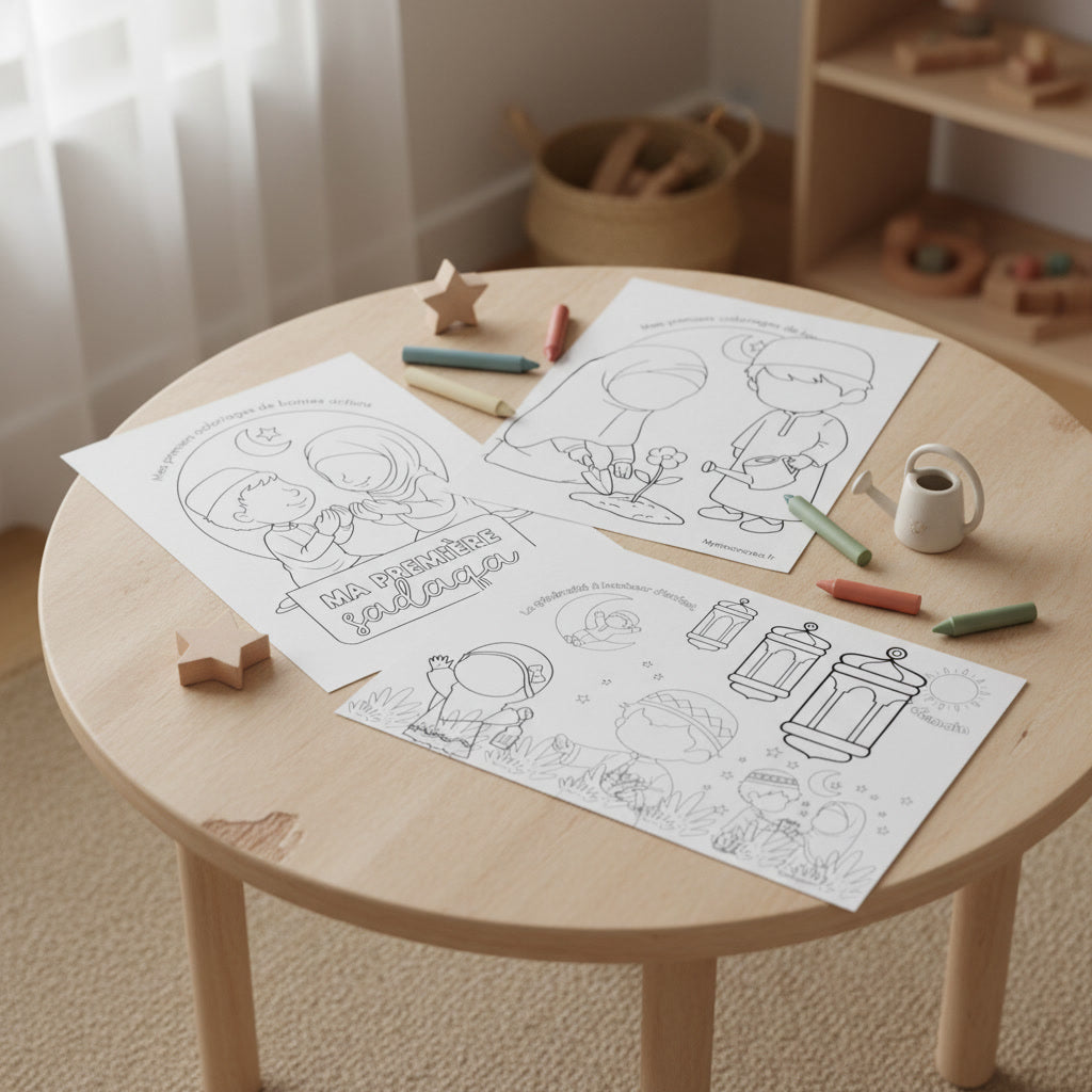 Coffret tirelire “ma première sadaqa” + diplôme + PDF coloriage OFFERT !